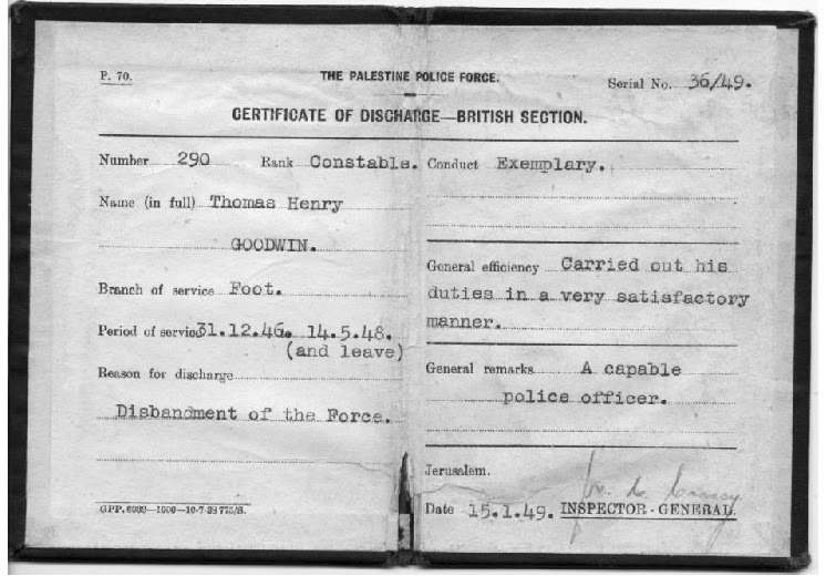 Goodwin's Certificate of Discharge